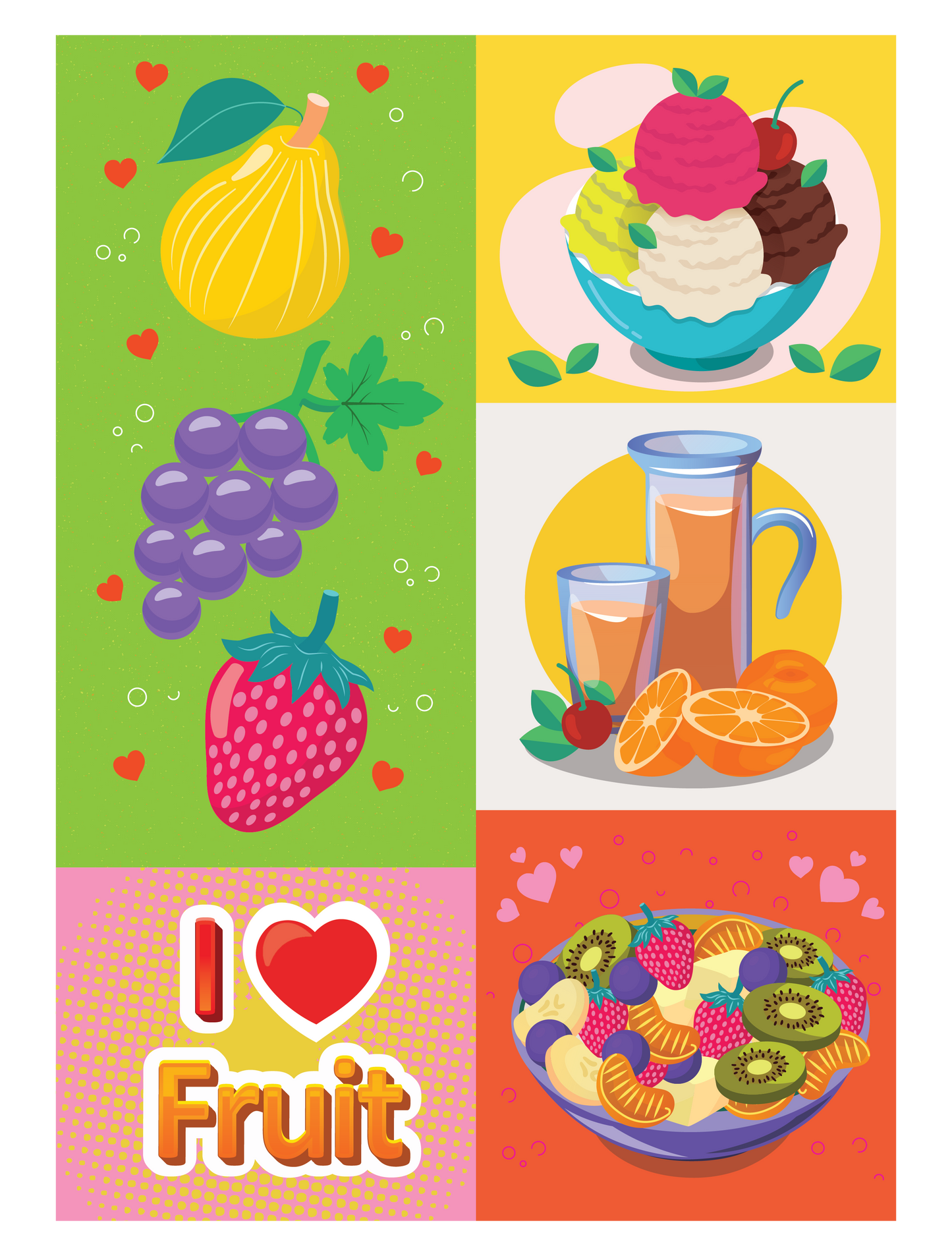 Fruit Pop Art Wall Decor