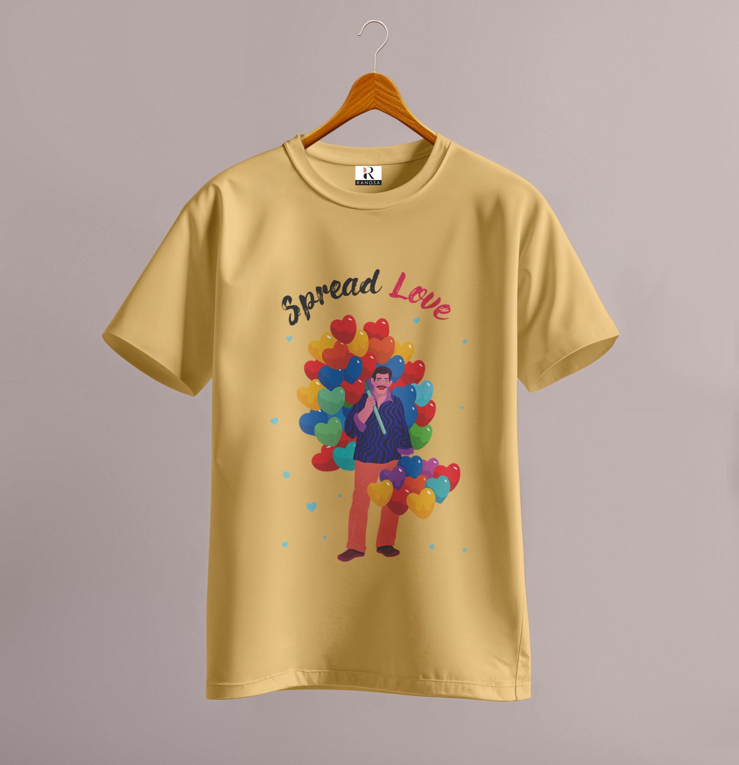 Simple Print Half Sleeve T shirt