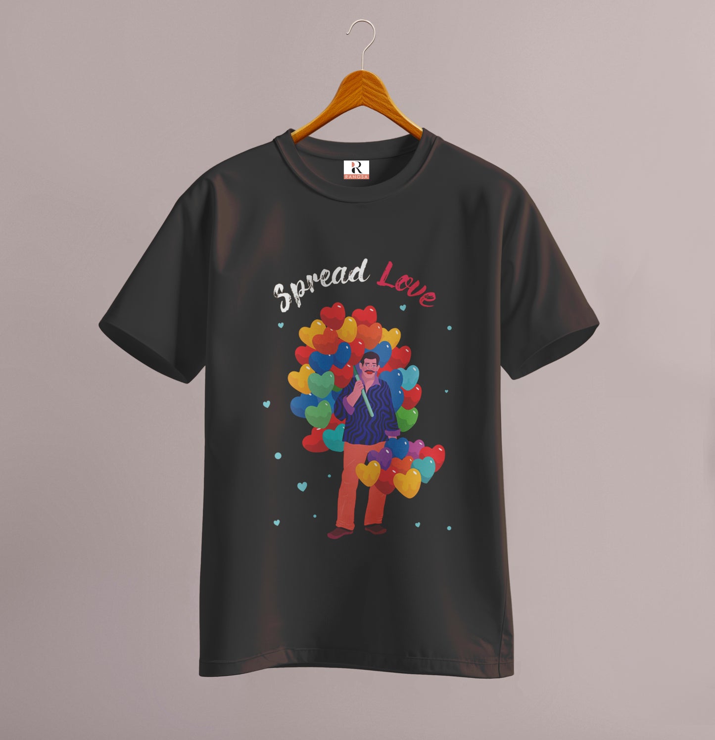 Simple Print Half Sleeve T shirt