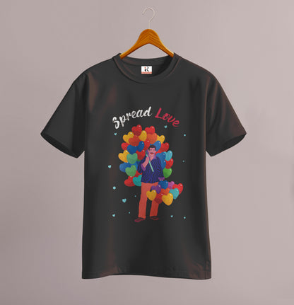 Simple Print Half Sleeve T shirt