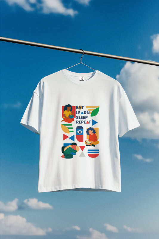 Soft and Cozy Cotton Round Neck Half Sleeve Oversized tee
